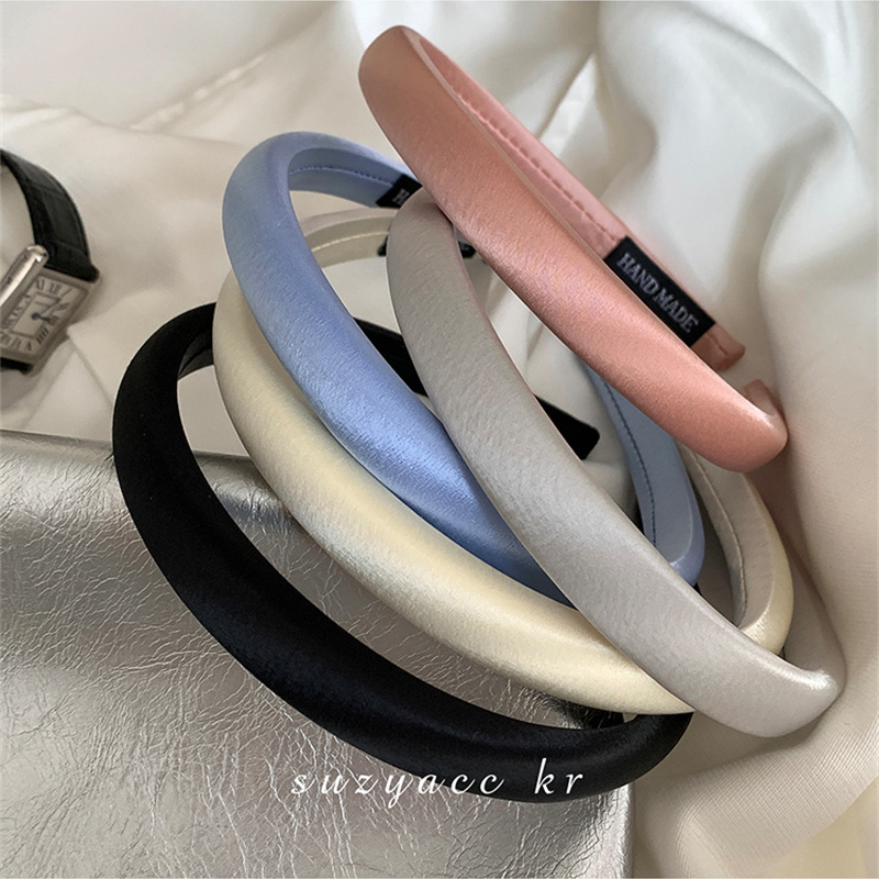 French style high-end satin headband, thin and simple, female internet celebrity 2023 new headwear, face wash headband, hair accessory