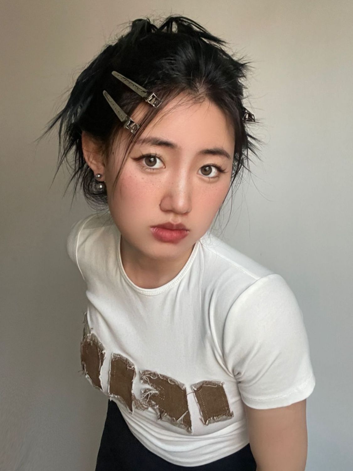 Bangs clip hair clip female hair root fluffy clip punk cool seamless hair clip duckbill metal side clip