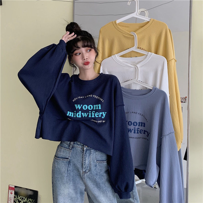 2022 new autumn clothing design sense thin section long-sleeved short sweater women's fashion