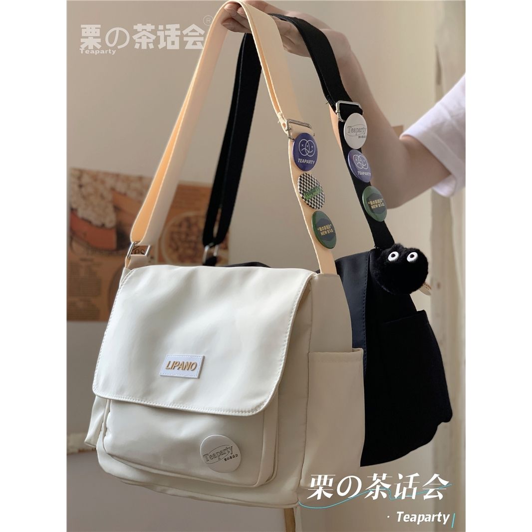 ins college student crossbody bag class casual backpack shoulder bag Japanese bag women's Harajuku retro messenger bag men