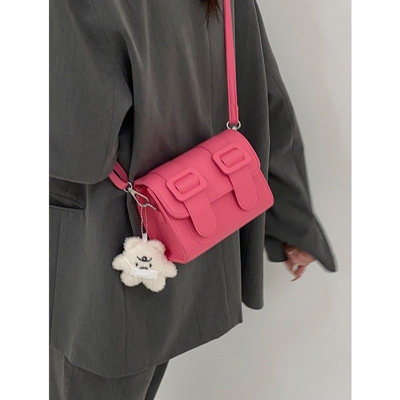 High-end niche rose red Thai Cambridge bag women's bag 2023 new trendy fashion single shoulder crossbody small square bag