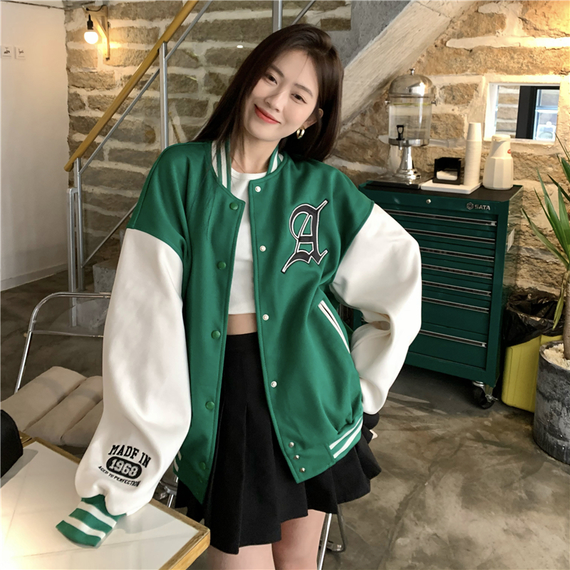 Baseball uniform women's trendy ins autumn 2023 new loose Korean style loose fashion jacket