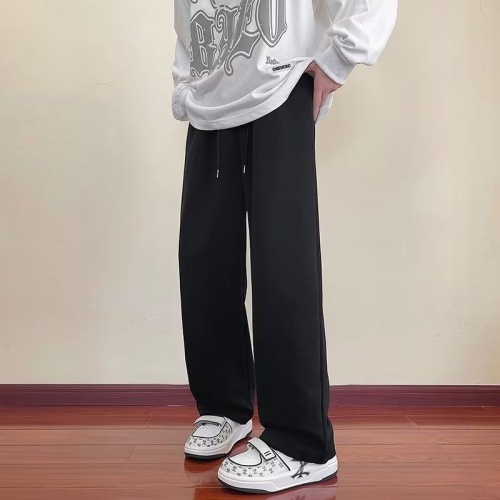 Spring and autumn casual trousers for women, drapey loose sports pants, straight wide-leg pants for women