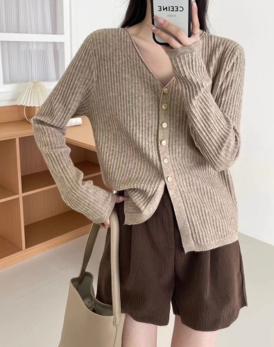 Large plate type thickened Tmall original quality #Loose V-neck knitted cardigan women's jacket