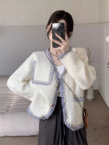 A large number of Tmall quality high-end, western style, soft and waxy mink hair knitted sweater jackets