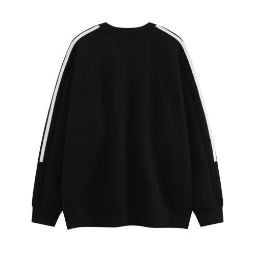 American retro sports sweatshirt women's autumn striped long-sleeved T-shirt loose couple round neck top