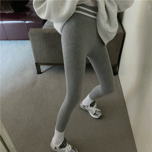 Actual shot of autumn and winter velvet thickened warm leggings high waist slimming tight leggings for outer wear slimming pants