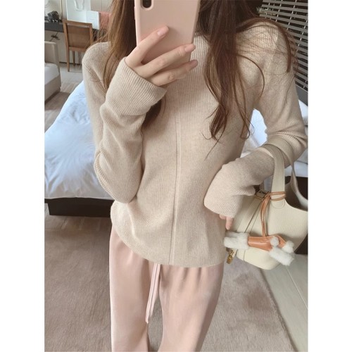 Tmall quality pile collar high collar slim fit inner knitted sweater bottoming shirt