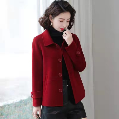 Short woolen coat for women  new winter style small fragrance loose fashion casual versatile button cardigan jacket