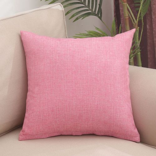 Linen Nordic style solid color sofa pillow home 55 bedside backrest car lumbar pillow office cushion removable and washable