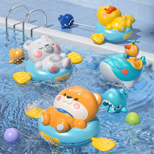 婴儿洗澡玩具儿童戏水花洒小黄鸭游泳小孩玩水小鸭子宝宝男孩女孩