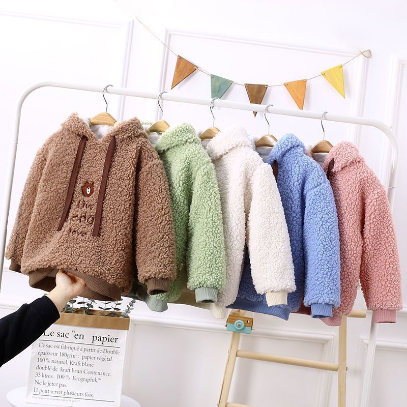 Girls' Hooded Sweatshirt 2023 Winter New Fashion Fashion Medium and Large Children's Clothing Baby Senior Versatile Boys Pullover