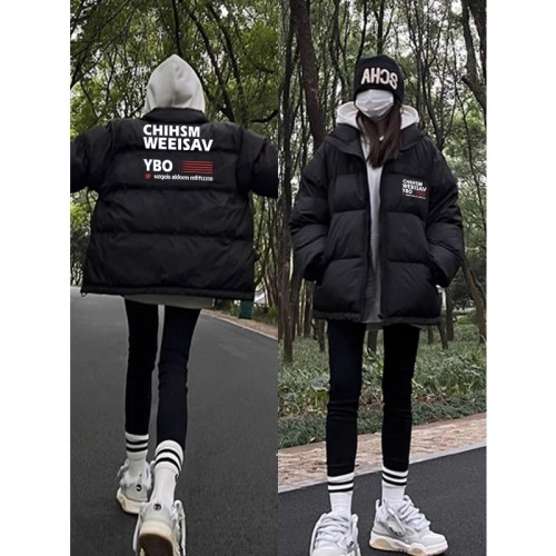 [Tmall/Quality] Heavyweight cotton clothing/hand stuffed cotton national trend CHIH letter printed cotton clothing women's down jacket