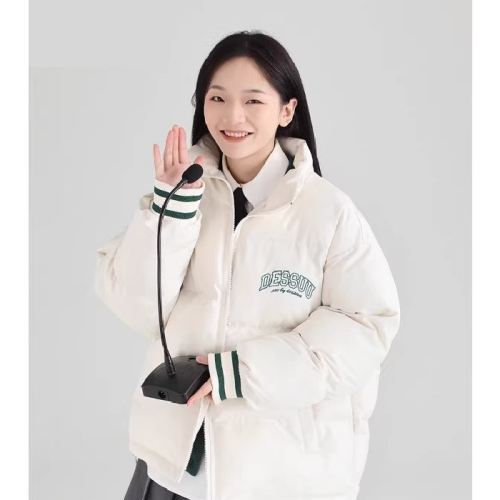 [Tmall/Quality] Heavy cotton clothing/hand-stuffed cotton national trend DESS letter printed cotton clothing women's down jacket