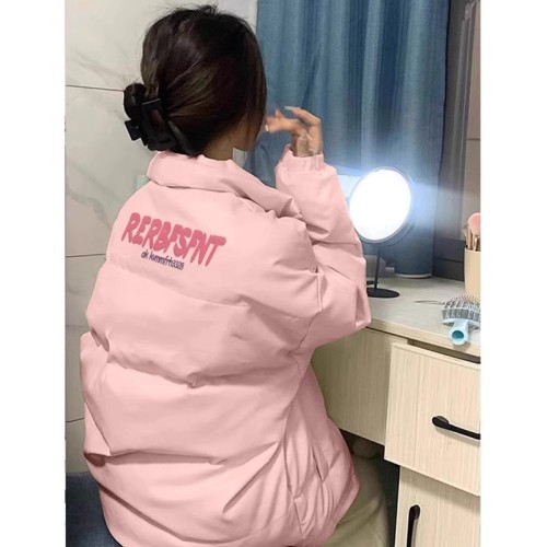 [Tmall/Quality] Heavy cotton clothing/hand-stuffed cotton national trend RERB letter printed cotton clothing women's down jacket