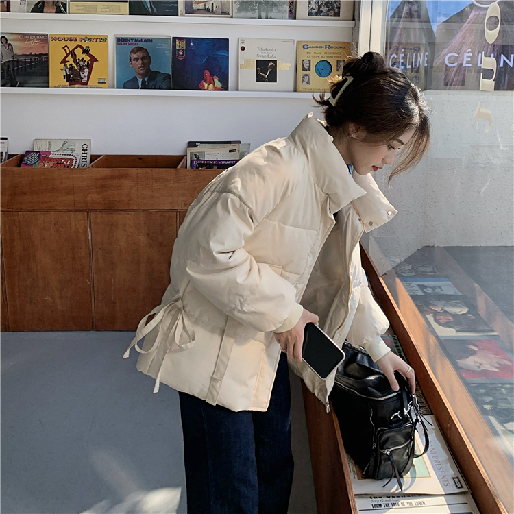 Real shot of cotton-padded clothes 2023 new Korean style loose women's thickened hand-stuffed cotton bread coat trendy and versatile cotton-padded jacket