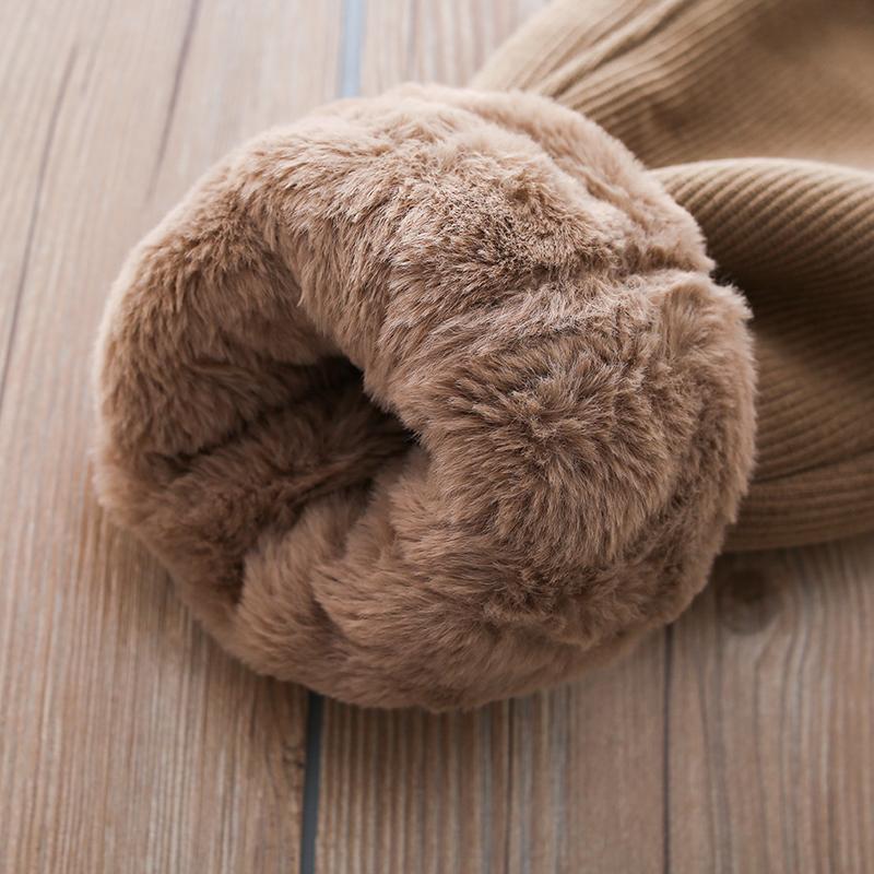 [Three layers of rabbit fur thickening] Children's velvet pants 2023 autumn and winter sweatpants new style giant thick trousers for boys and girls
