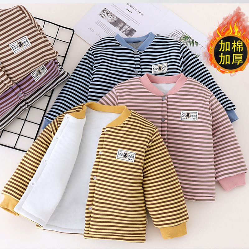 Children's school uniform artifact liner cotton jacket winter quilted jacket for boys and girls, cotton coat, warm baby cotton jacket top