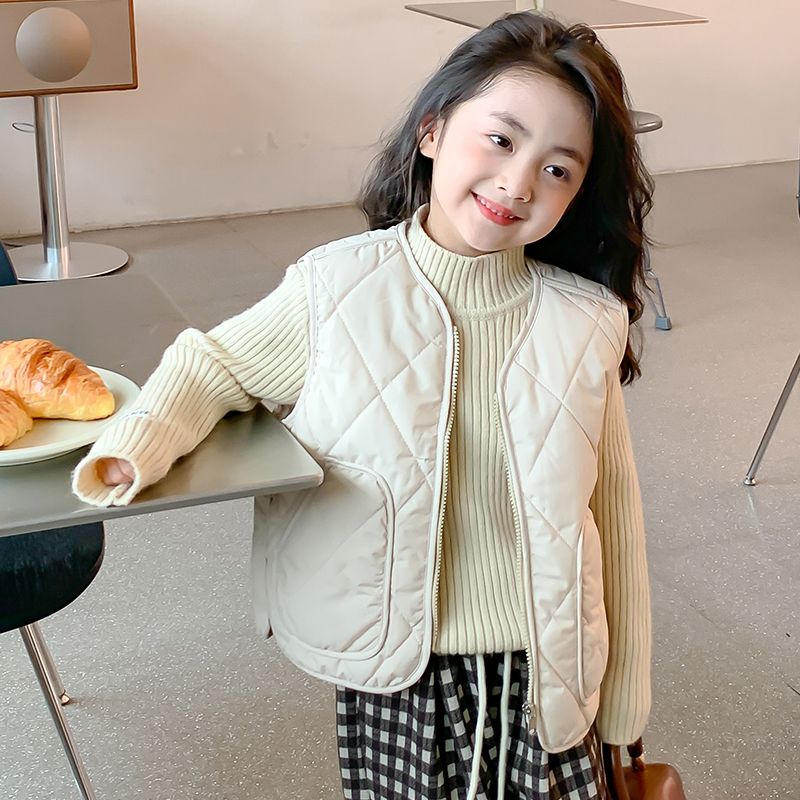 Boys and girls autumn and winter vest 2023 new Korean style children's fashionable waistcoat vest baby vest outer wear fashionable style