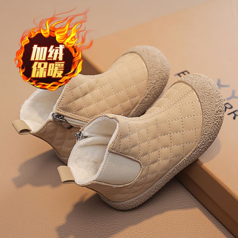Baby Martin boots autumn and winter velvet children's cotton shoes boys' shoes soft sole baby toddler shoes girls' shoes short boots