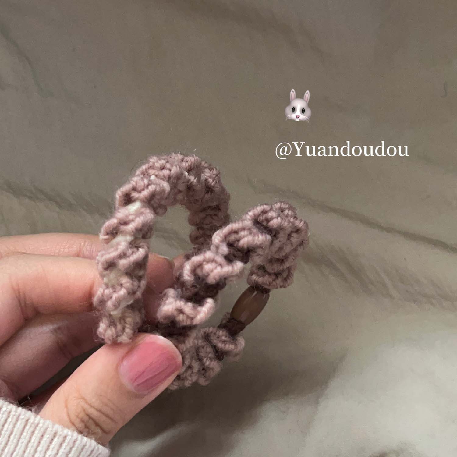 Autumn and winter simple warm color Korean style super durable braided hair rope basic high elastic meatball hair circle rubber band
