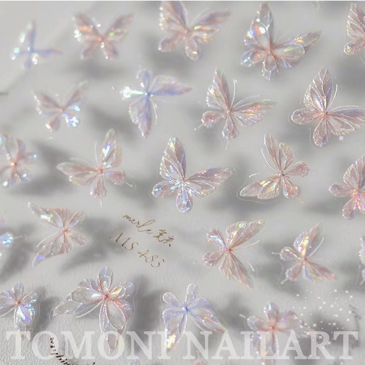 Xiaohongshu's new tomoni shell light butterfly stickers, don't miss the collaboration Japanese butterfly wing romantic butterfly nail stickers