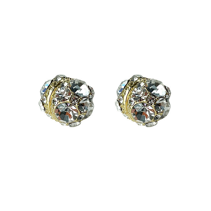 Flash diamond ball magnet ear clip without piercing female Korean temperament internet celebrity ear clip high-end exquisite simple earrings