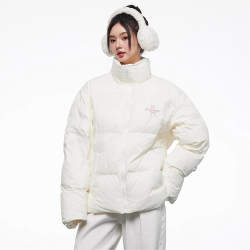 [Tmall/Quality] Heavy Cotton Clothes/Hand-stuffed Cotton National Fashion Bow Letter Printed Cotton Clothes and Jackets for Women