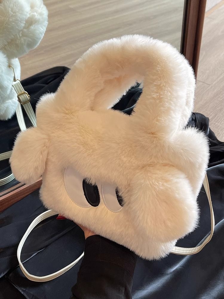 Plush small bag for women 2023 new fashion versatile one-shoulder crossbody bag high-end popular portable furry bag