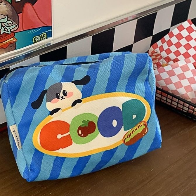 Popular Cute Original GOOD Blue Twill Puppy 2023 New Portable Storage Bag Take-Along Cosmetic Bag for Women