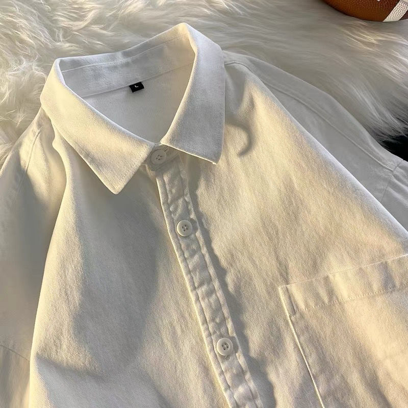 High-end white shirt, long-sleeved jacket for men, spring and autumn suit with bottoming shirt, casual shirt with vest
