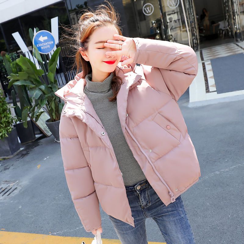 2021 Women's Short Korean Style Bread Jacket Loose Thick Down Cotton Jacket Student Small Stylish Cotton Jacket Jacket Trendy