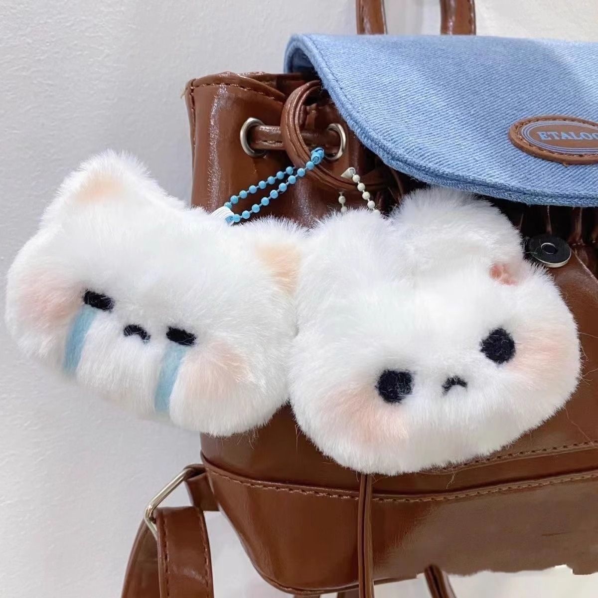 Squeaky Sweetheart Rabbit Rabbit Plush Toy Pendant Student School Bag Decoration Chain Super Cute Keychain Gift