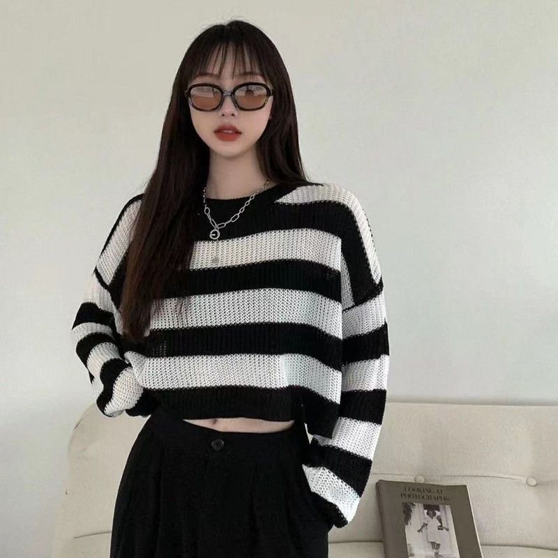 75-300 pounds plus fat plus size loose sweater for women spring and autumn new style lazy style sweater top wear