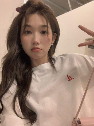 韓系chic短袖t恤女小眾寬鬆圓領網紅甜酷上衣