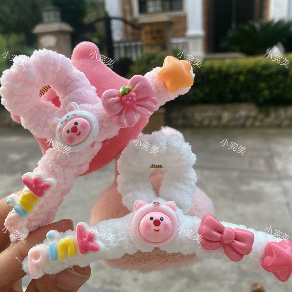 DIY Little Beaver Ruby Clip Material Pack Cute Cartoon Girl Heart Hair Bangs Clip Broken Hairpin Hair Accessories Headdress