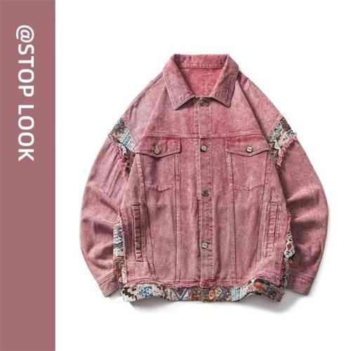 Hong Kong style weird girl short denim jacket women Korean style denim jacket trendy