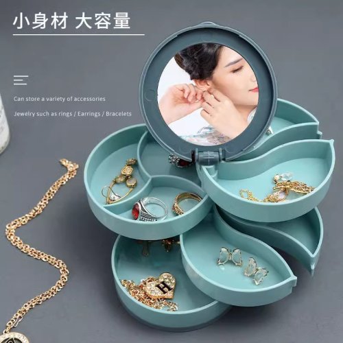 Jewelry storage box, earrings, bracelets, earrings storage, hair accessories, exquisite box decorations, simple dust-proof display stand