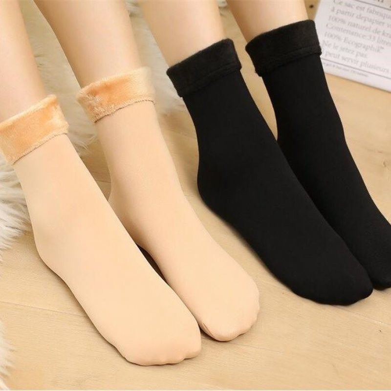 Winter thickened velvet snow socks antifreeze warm socks men and women long tube floor socks anti-cold