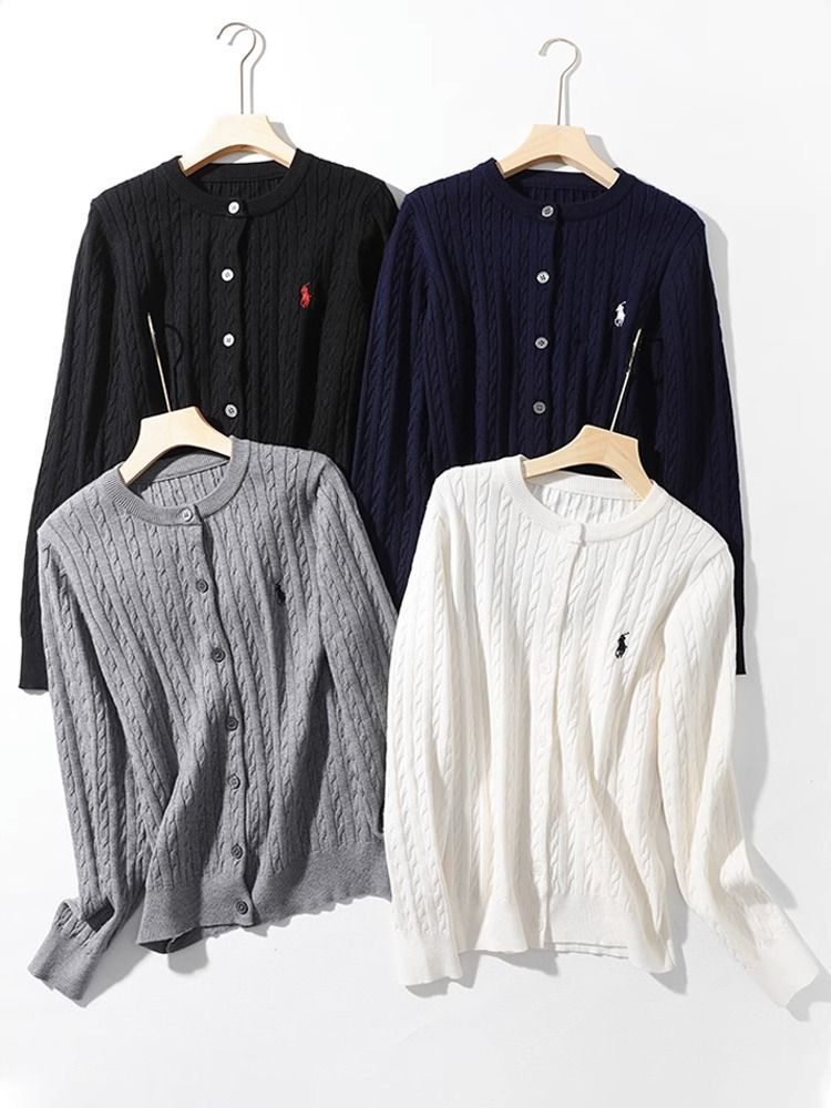 Embroidered Twist Sweater Cardigan Women's Autumn Clothing 2023 New Long Sleeve Outer Knitted Sweater Autumn Round Neck Top Jacket