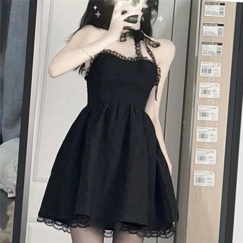 French tube top suspender dress women's spring design waist slimming princess style dress skirt