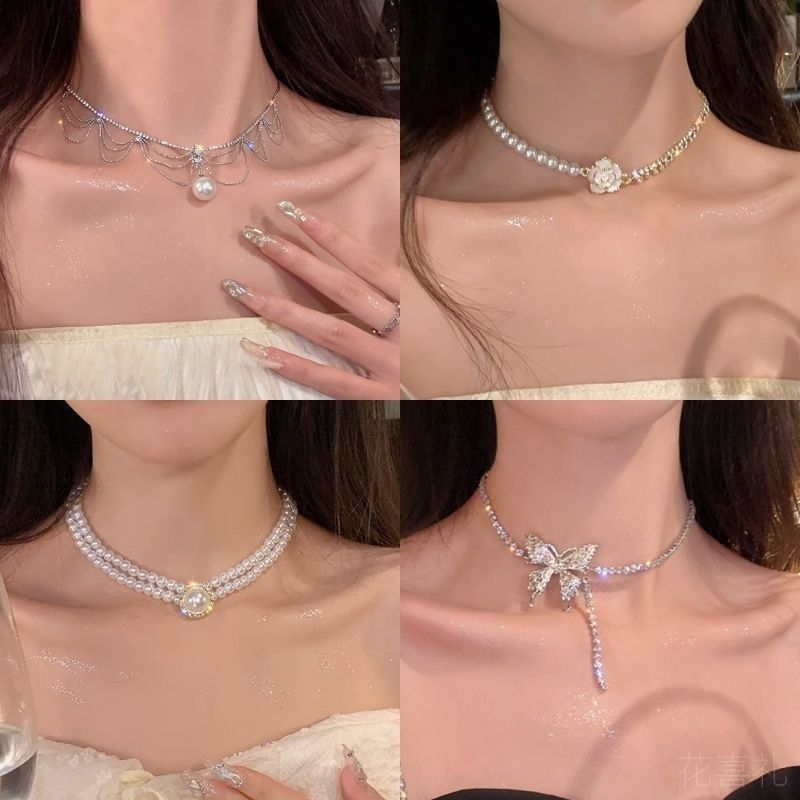 Tipsy atmosphere~Designed pearl necklace light luxury niche high-end clavicle chain women's 2023 new neck