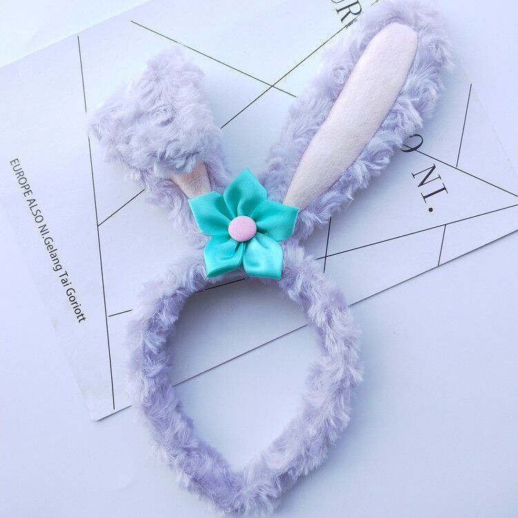 Stellar Ballet Rabbit Headband, Amusement Park Headband, Cute Rabbit Hair Accessory, Face Wash Headband, Women's Autumn and Winter Outing