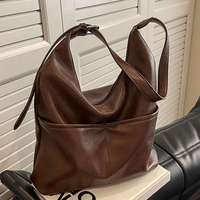 Casual versatile large bag for women 2023 new trendy autumn and winter fashion commuter tote bag large capacity retro crossbody bag