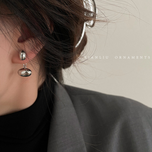 s925 silver needle metal ball earrings women's earrings Korean temperament high-end light luxury earrings 2022 new trend