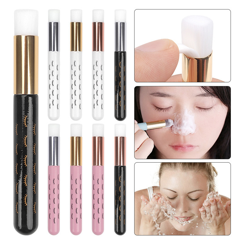 Wholesale Cleansing Blackheads and Acne Nose Brush Soft Makeup Cleansing Mousse Eyelash Printing Nose Brush