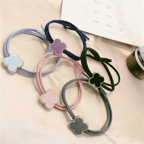 Korean girl's heart pink color sweet and versatile star love hair rope hair ring head rope hair rubber band leather ring