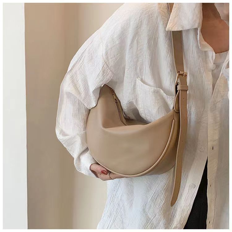 Internet celebrity fashion women's bag new versatile style crescent bag large capacity single shoulder crossbody bag soft dumpling bag