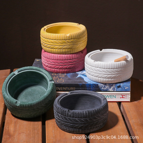 American retro personality trendy tire ashtray creative home bar Nordic ins decoration ornaments ashtray