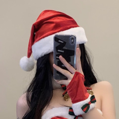 Xianyi Christmas headband forest style elk antler headdress Santa hat shawl cute cartoon fur ball tassel hairpin